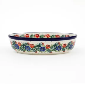 Półmisek owalny 299 24/18,5cm <br> 1535X Czerwony wianuszek